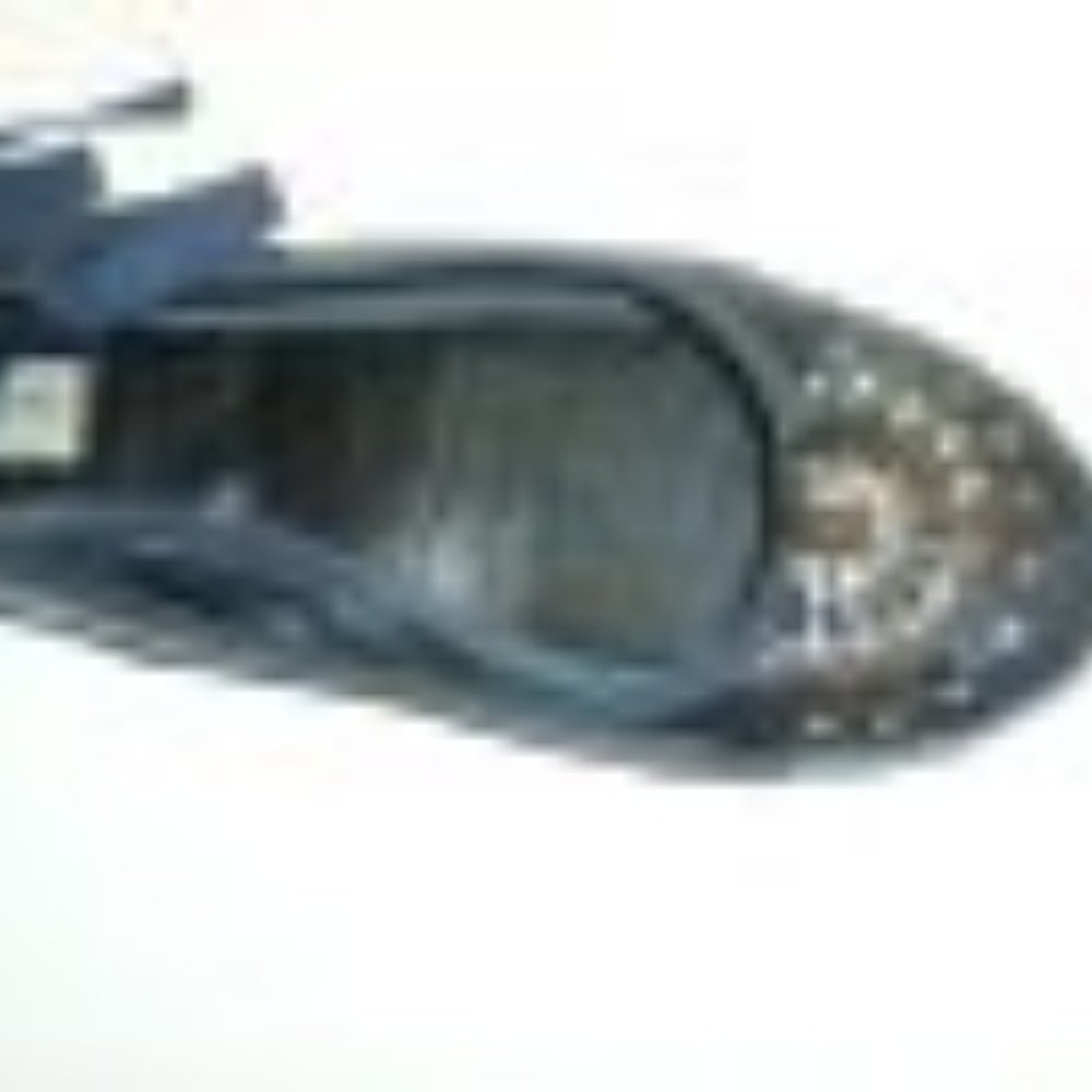 Jimmy Choo Blue Jeweled Toe Grosgrain Ankle Strap Ballet Flats - Picture 3 of 13